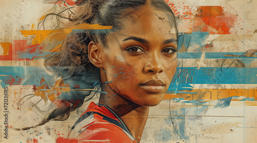 Collage that portrays diversity, contemporary women's achievements and the ongoing fight for gender equality. Women's History Month, the legacy of female empowerment. photo
