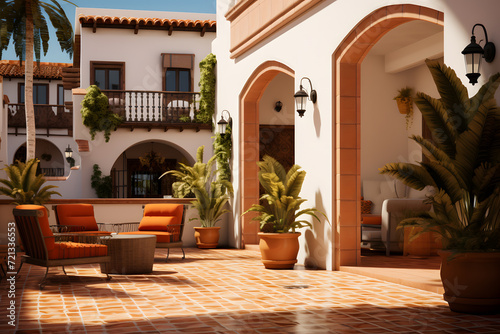 Mediterranean Villa Construction with Terra Cotta Roof 