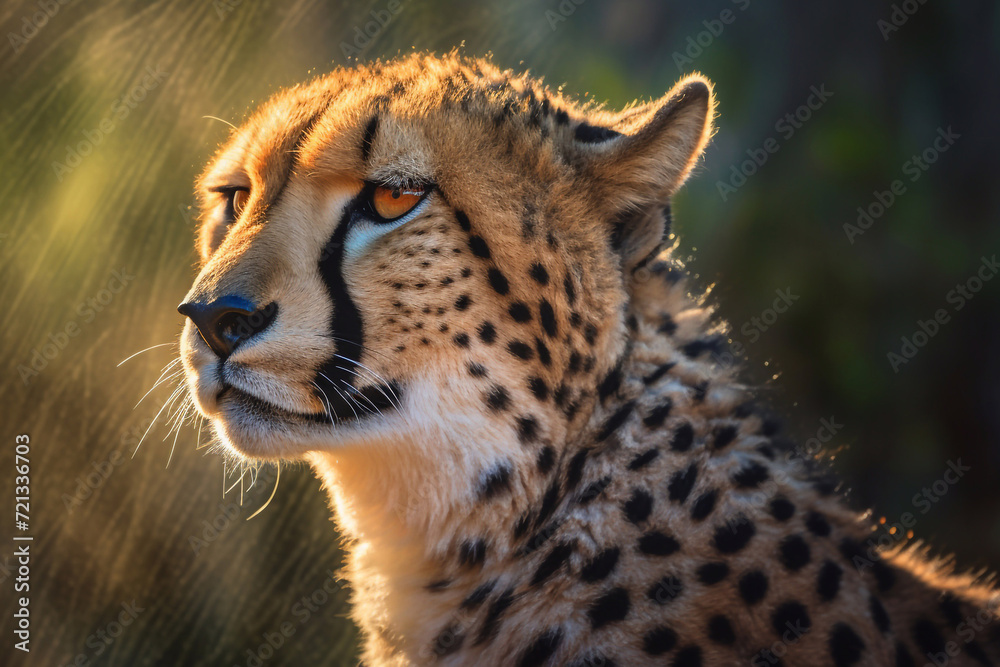 Portrait of a cheetah in the wild. Portrait of a cheetah in the wild.