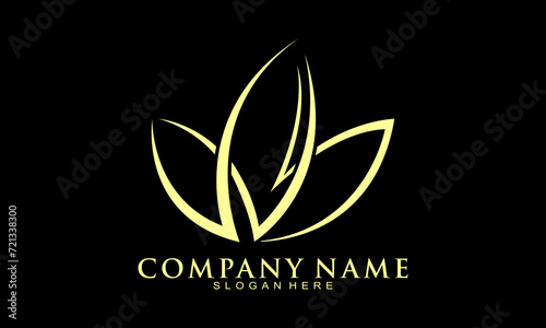 Gold leaf symbol design vector