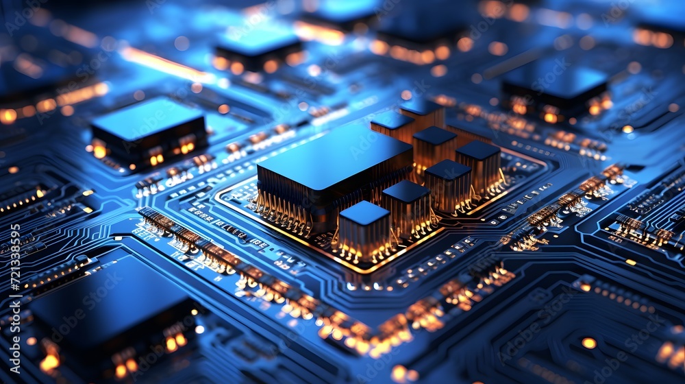 Asian electronics and semiconductor industry concept.
