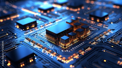 Asian electronics and semiconductor industry concept. 
