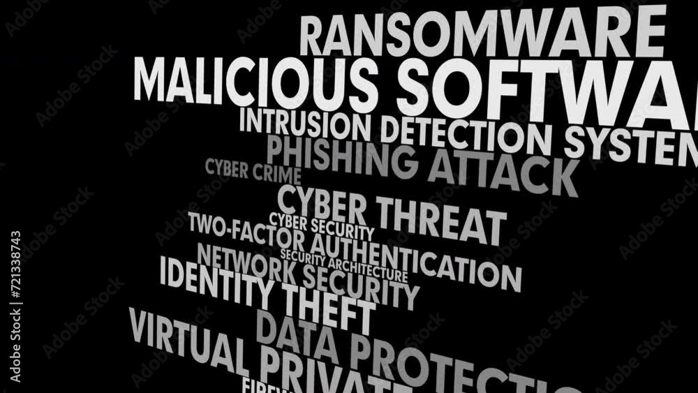 Vidéo Stock Cybersecurity protecting against cyber crime and threats ...