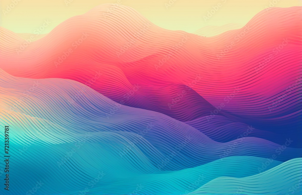 Colorful Gradient Waves: Smooth Flow in Abstract Art Colorful Gradient Waves: Smooth Flow in Abstract Art