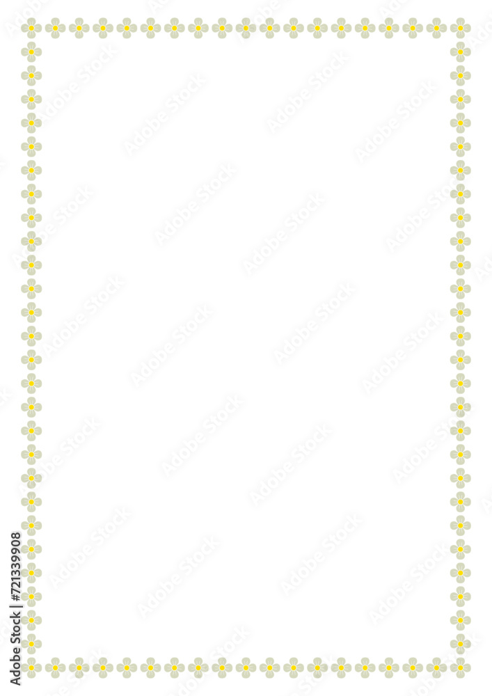 Vector  Flower frame with space for your text or photo. Decorative Floral border frame.