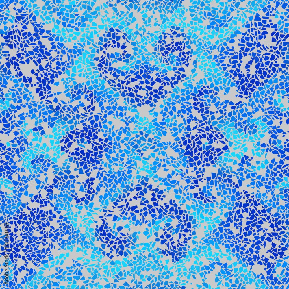 Vector seamless blue tile mosaic pattern. Ceramic tiles background. Vector pattern