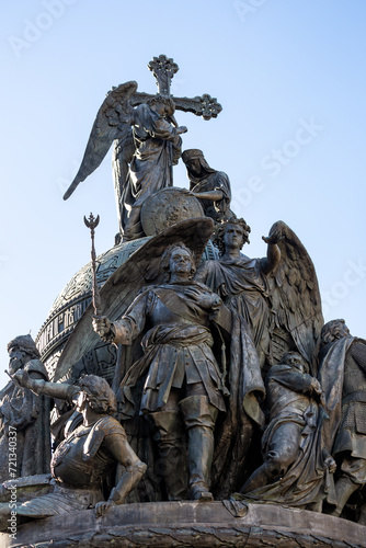 Obraz na płótnie Monument Millennium of Russia, erected in 1862 on territory of the Kremlin of Veliky Novgorod w salonie