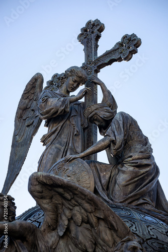 Monument Millennium of Russia, erected in 1862 on territory of the Kremlin of Veliky Novgorod