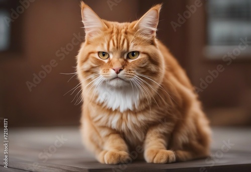 Angry funny ginger cat isolated on transparent background Annoyed cat © ArtisticLens