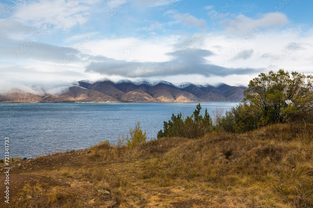 View of Lake Sevan in Armenia