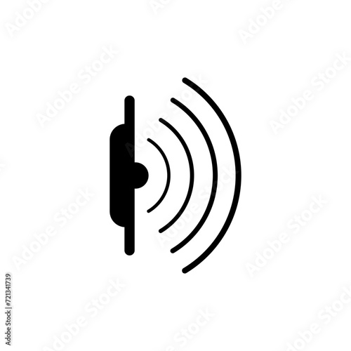 Infrared light, led red light signal vector icon