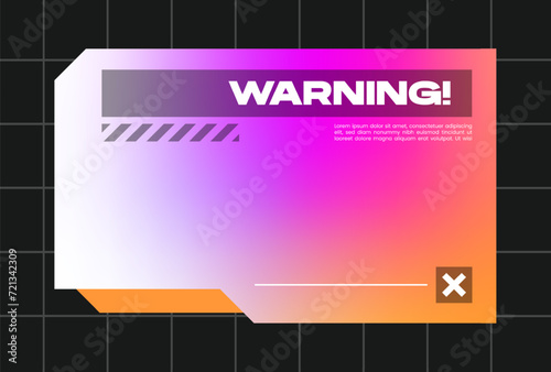 Futuristic pop up interface illustration. Video overlay element.