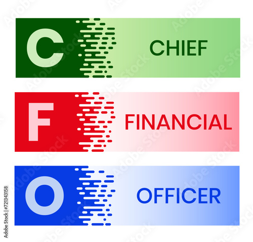 CFO - Chief Financial Officer acronym. business concept background. vector illustration concept with keywords and icons. lettering illustration with icons for web banner, flyer, landing page