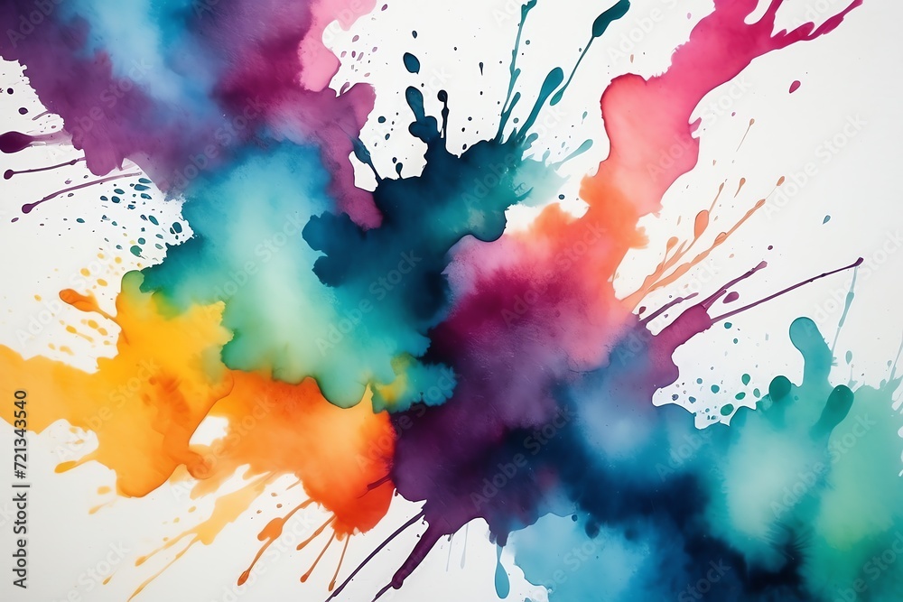 Fototapeta premium Abstract Captivating Watercolor Stains background