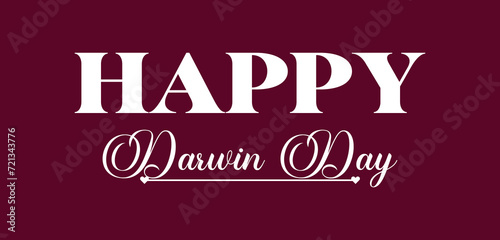 Happy Darwin Day Text illustration Design