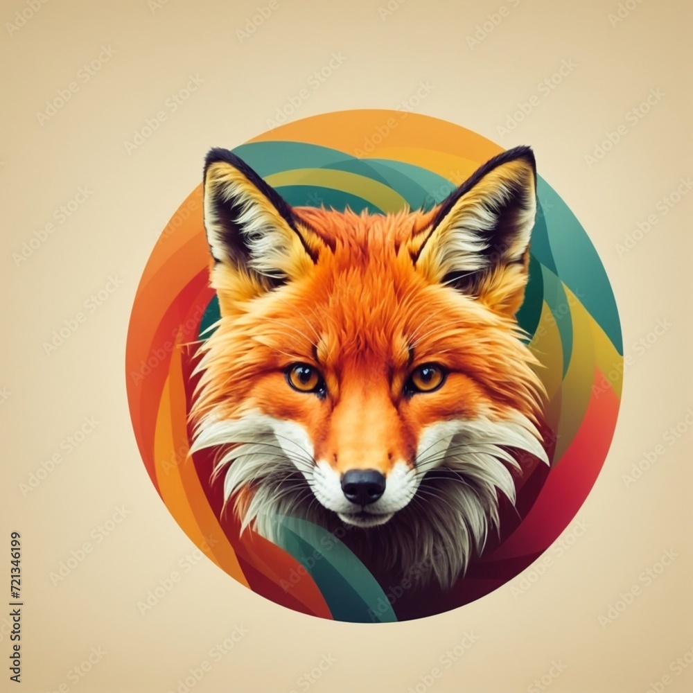 Obraz premium flat vector logo of animal colorful