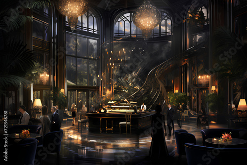 Cocktail Hour in Gatsby's Mansion: Art Deco Elegance © Philipp