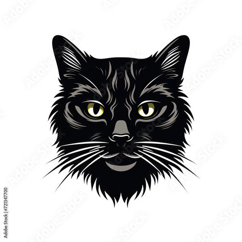 black logo cat illustration