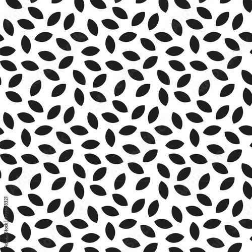 Seamless pattern with abstract leaves. Black and white. natural ornament seamless pattern. Floral seamless pattern for wrapping  fabric  paper and wallpaper. 