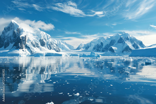 Paradise Bay, Antarctica - Panoramic View of the Majestic Icy Wonderland near the South Pole photo