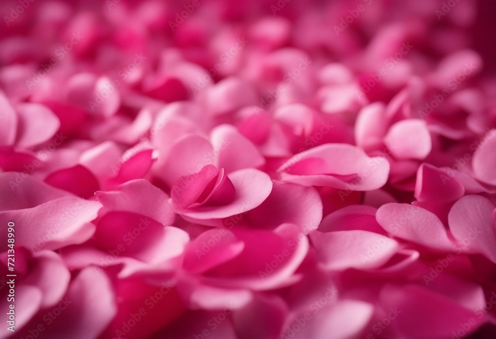 Pink roses and pink rose petals on soft silk Valentines day wedding Mothers day background