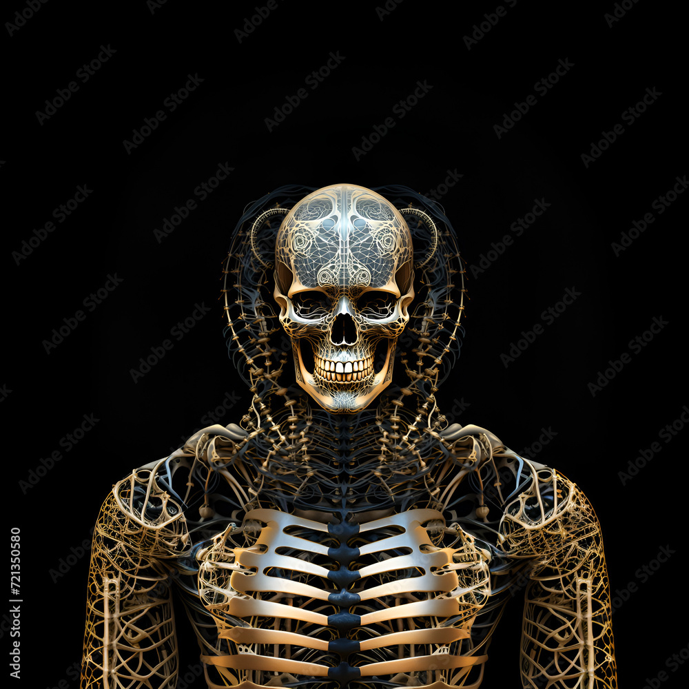 skeleton of the person, skeleton, face, horror, illustration, Ai generated skeleton of the person, skeleton, face, horror, illustration, Ai generated