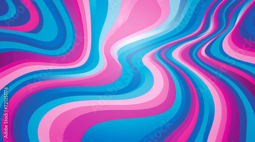 Blue & pink retro groovy background vector presentation design © Swaroop