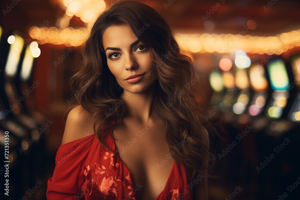 Concept of casino games poker slots free spins chips cards dice players las vegas Generative AI picture Concept of casino games poker slots free spins chips cards dice players las vegas Generative AI picture