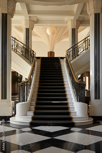 Ebon Stairs and Alabaster Columns: The Art Deco Elegance
