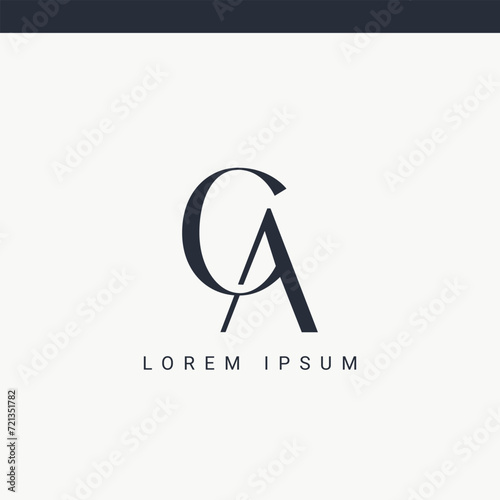 letter ca and ac logo design vector template.