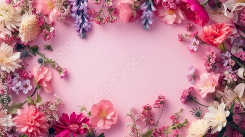 pink flower frame © Nihad