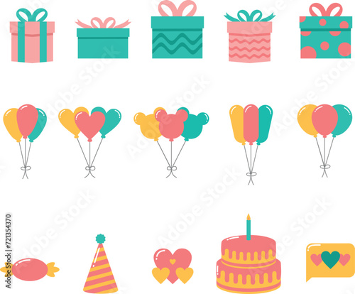 Cute Birthday Party Illustration