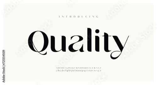 Quality Elegant Font Uppercase Lowercase and Number. Classic Lettering Minimal Fashion Designs. Typography modern serif fonts regular decorative vintage concept. vector illustration 