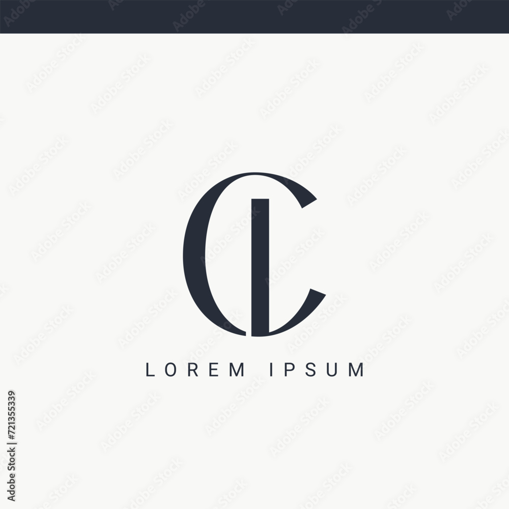 letter cl and lc logo design vector template. letter cl and lc logo design vector template.