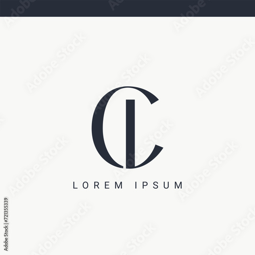 letter cl and lc logo design vector template.