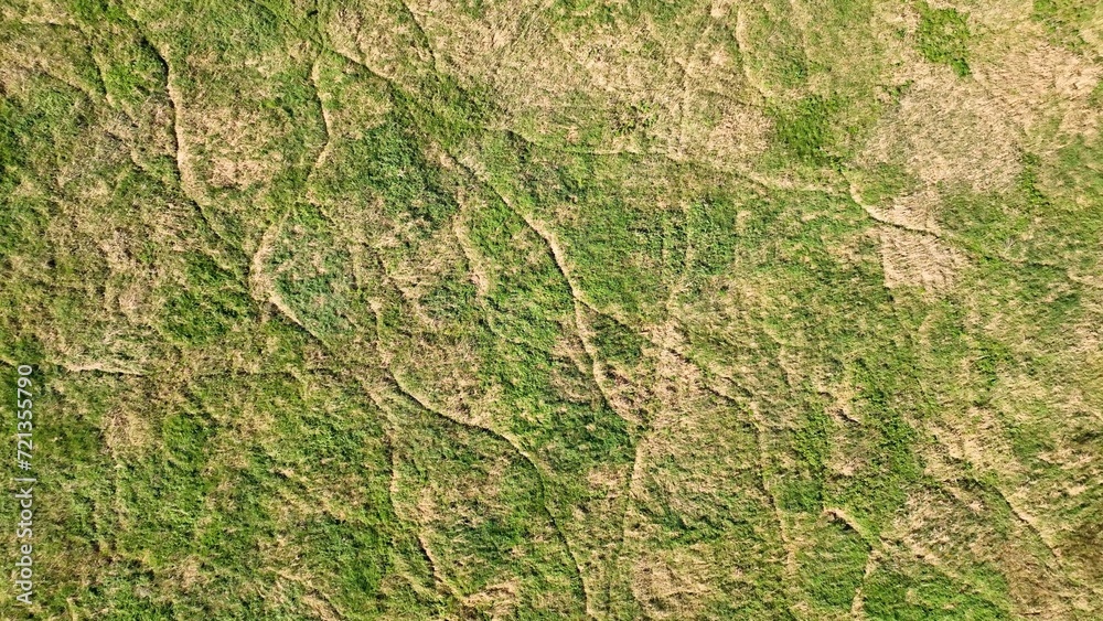 Naklejka premium Drone aerial of Natural wetland marsh at Montezuma Wildlife Refuge in Up State New York landscape