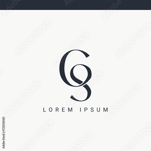 letter cs and sc logo design vector template.