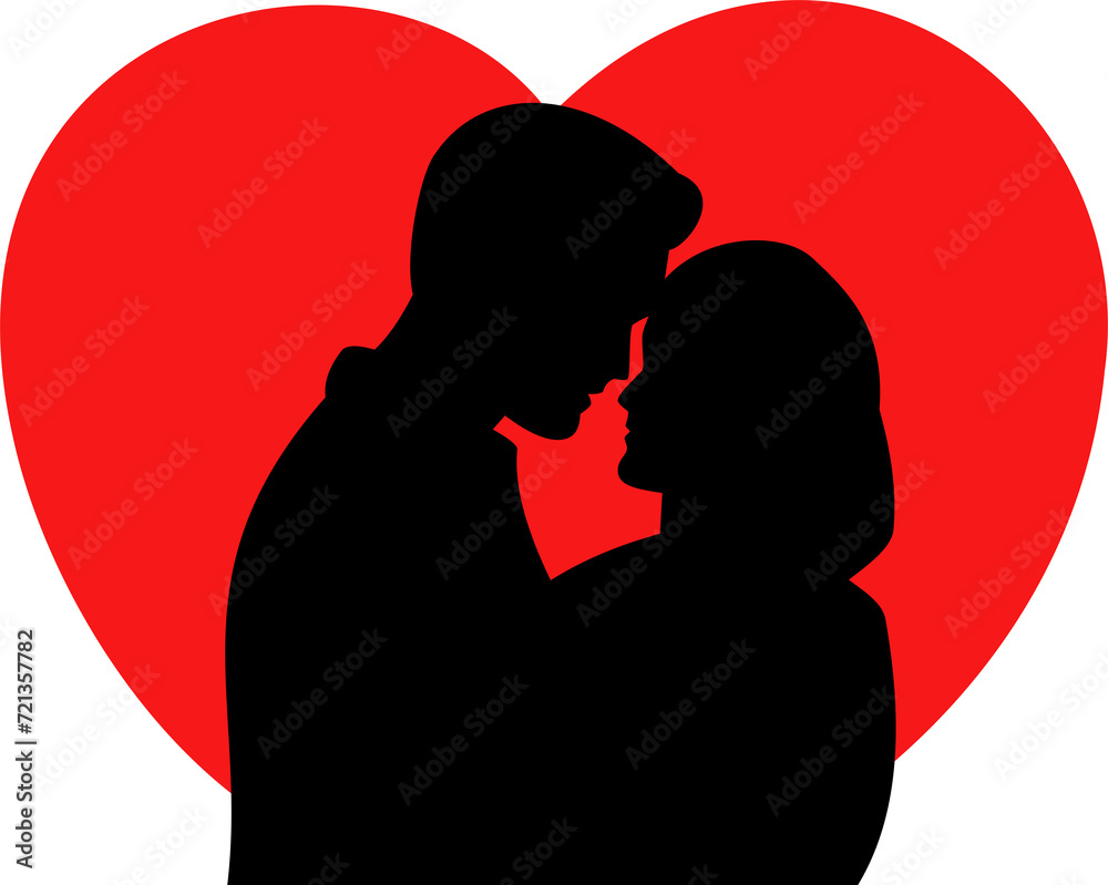 couple in love dan happy couple love each other in valentine day with hearts symbol on pink background