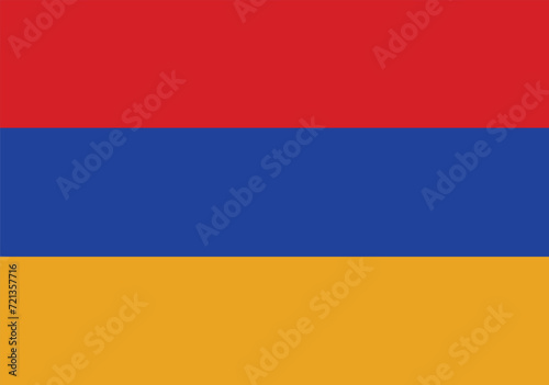 Armenia national official flag symbol, banner vector illustration.