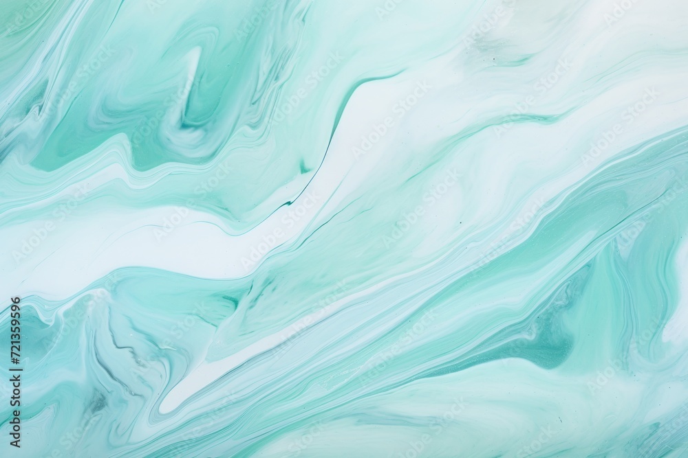 This image showcases a captivating and intricate blue and white background design, offering stunning visuals., Pastel cyan mint liquid marble watercolor background, AI Generated
