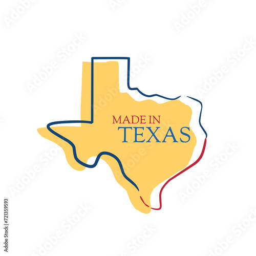 vector of made in texas design, perfect for print, etc
