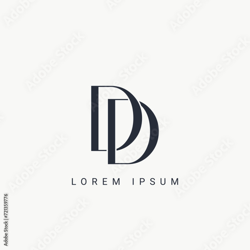 Initial DD and D modern monogram and elegant logo design, Professional Letters Vector Icon Logo on background.