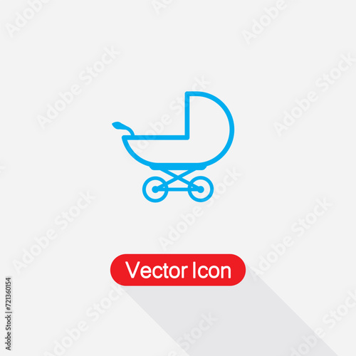 Baby Stroller Icon Vector Illustration Eps10