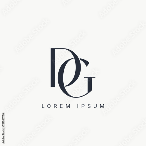 Initial DG and GD modern monogram and elegant logo design  Professional Letters Vector Icon Logo on background.