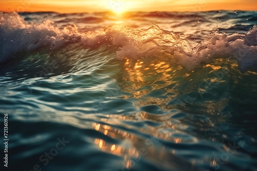 Waves at sunset