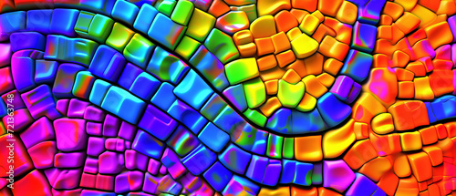 Vibrant Mosaic of Colorful Cubes