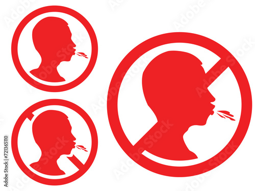 Do not spit in this area, do not spit in public areas.