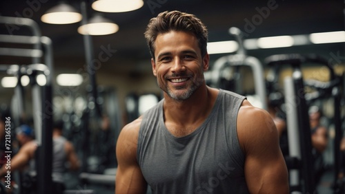 Close-up high-resolution image of a healthy person doing exercise at gym.