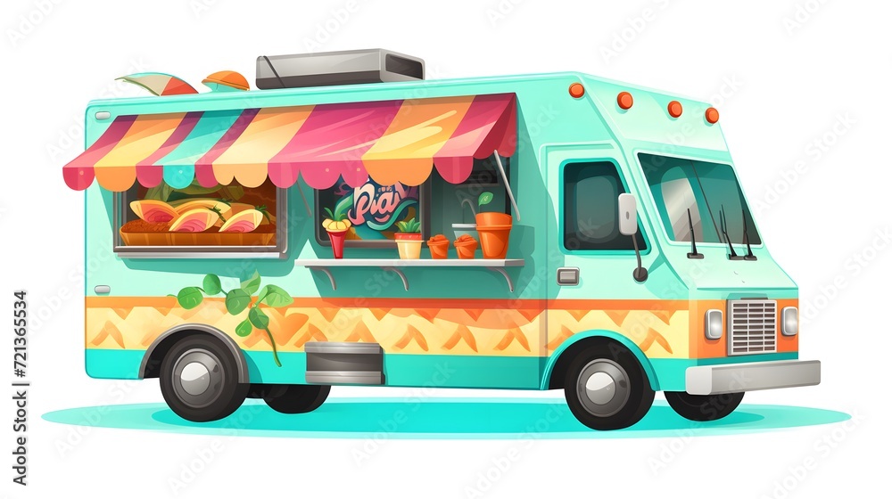 Food truck. isolated object, transparent background