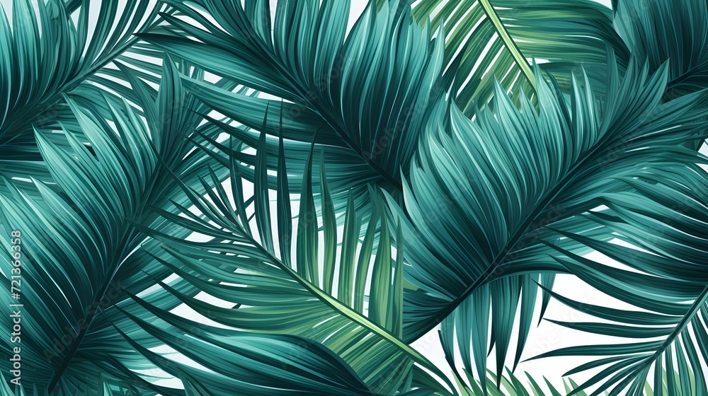 palm leaves seamless pattern.
 - obrazy, fototapety, plakaty 